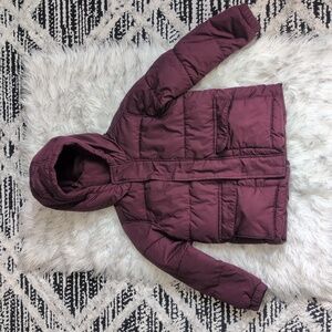 Old Navy Maroon Puffer Coat Kids XS